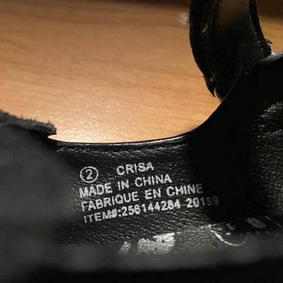 George Mary Jane Black Dress Shoes Girls Size 2 - Picture 8 of 9